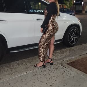 Leopard Print Maxi Dress by Popular 21 Size M